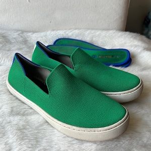 Rothy's The Kids Sneaker Kelly Green Slip On Flats Shoes Big Kid's